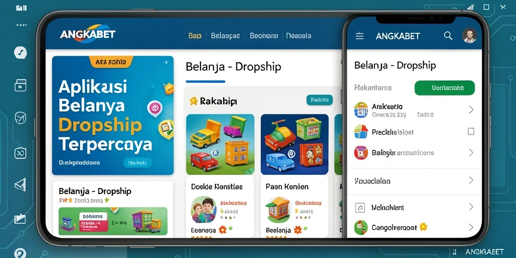 Tampilan antarmuka aplikasi Dropship ANGKABET yang user-friendly.