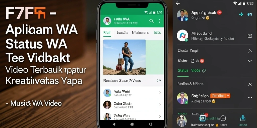 Tampilan antarmuka F7F7 untuk pembuatan Status WA Video yang menarik.