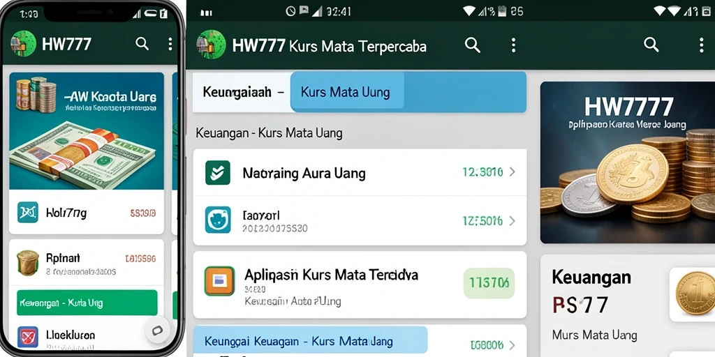 Antarmuka pengguna HW777 yang informatif dan menarik.