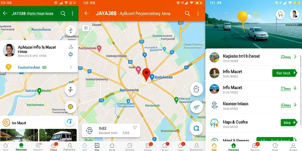 Antarmuka aplikasi JAYA388 menampilkan informasi kemacetan terbaru.