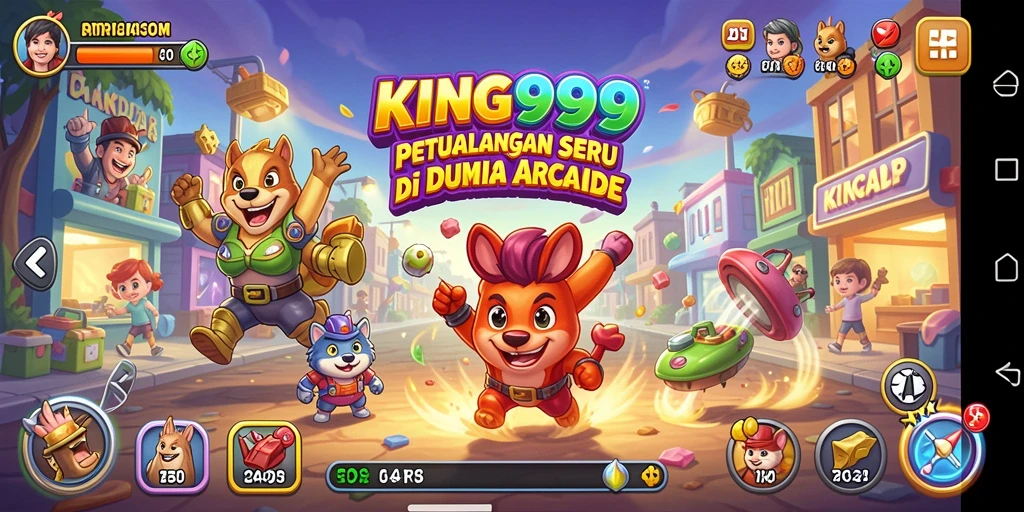 Tampilan antarmuka KING999 yang menarik dan penuh warna.