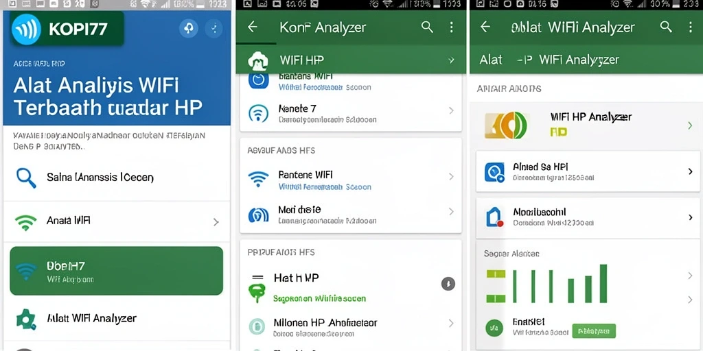 Tampilan antarmuka KOPI77 yang sederhana dan fungsional untuk analisis WiFi.