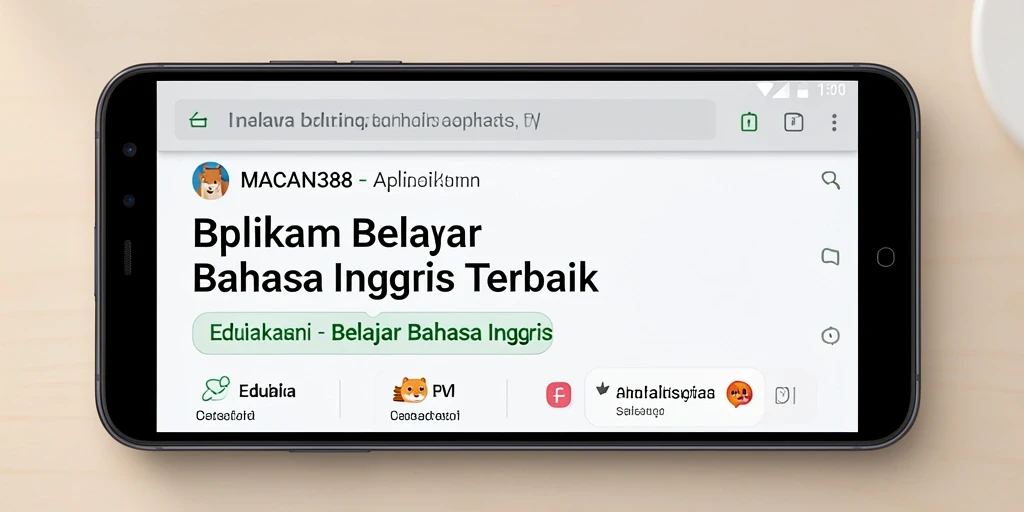 Screenshot antarmuka aplikasi Belajar Bahasa Inggris MACAN388.