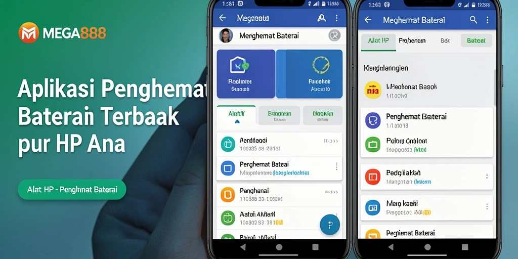 Tampilan antarmuka MEGA888 yang intuitif dan fungsional untuk Penghemat Baterai.