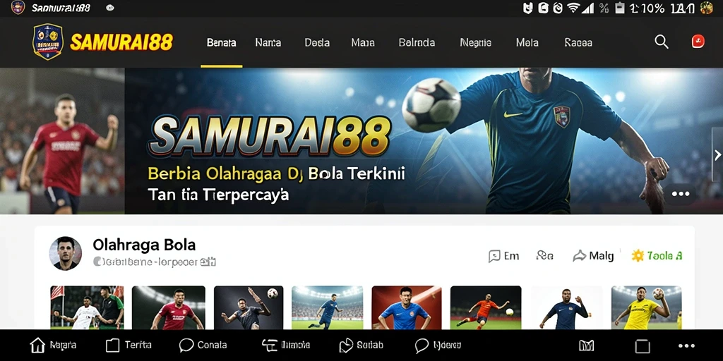 Tampilan antarmuka SAMURAI88 yang modern dan informatif.