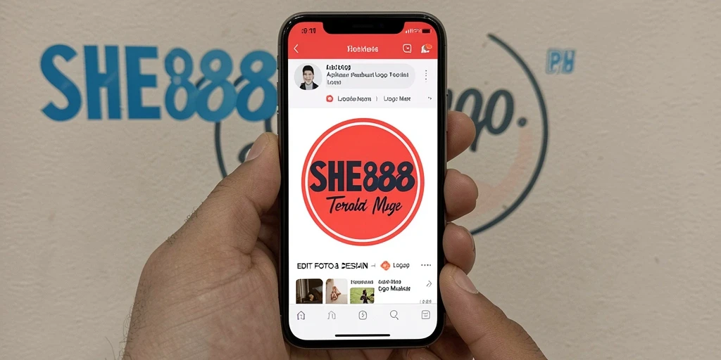 Antarmuka SHE888 yang user-friendly untuk pembuatan logo yang kreatif.