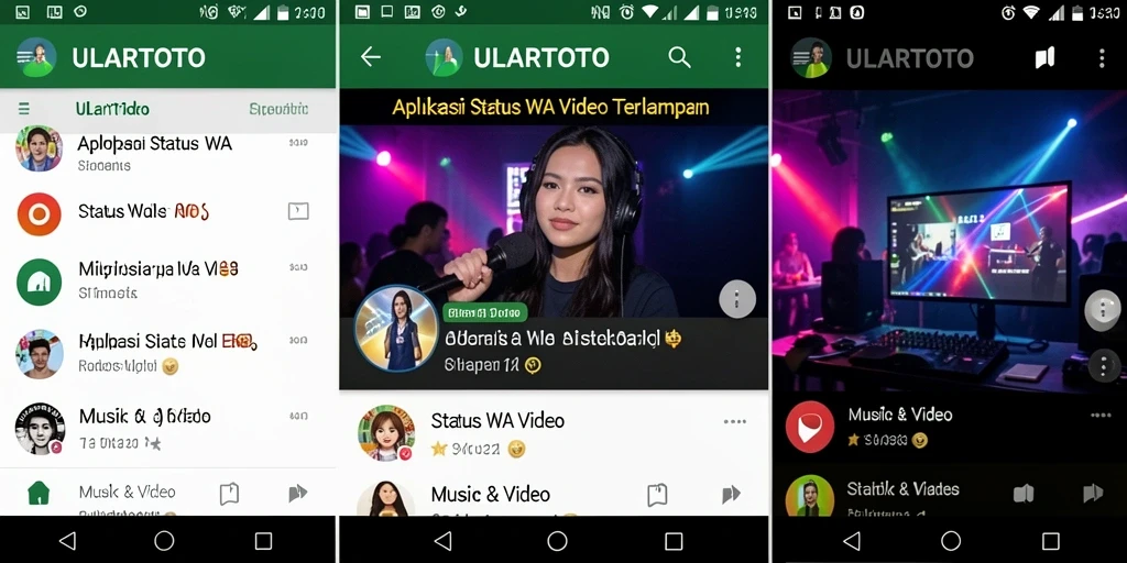 Tampilan antarmuka ULARTOTO yang intuitif dan menarik untuk Status WA Video.
