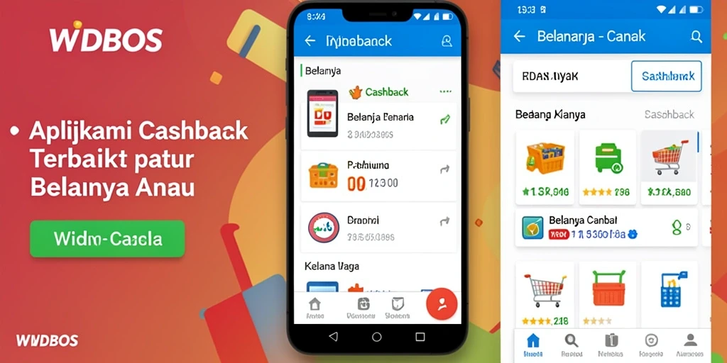 Antarmuka utama aplikasi WDBOS dengan fitur Cashback yang menarik.